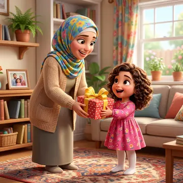 خالتك جابت لك هدية.