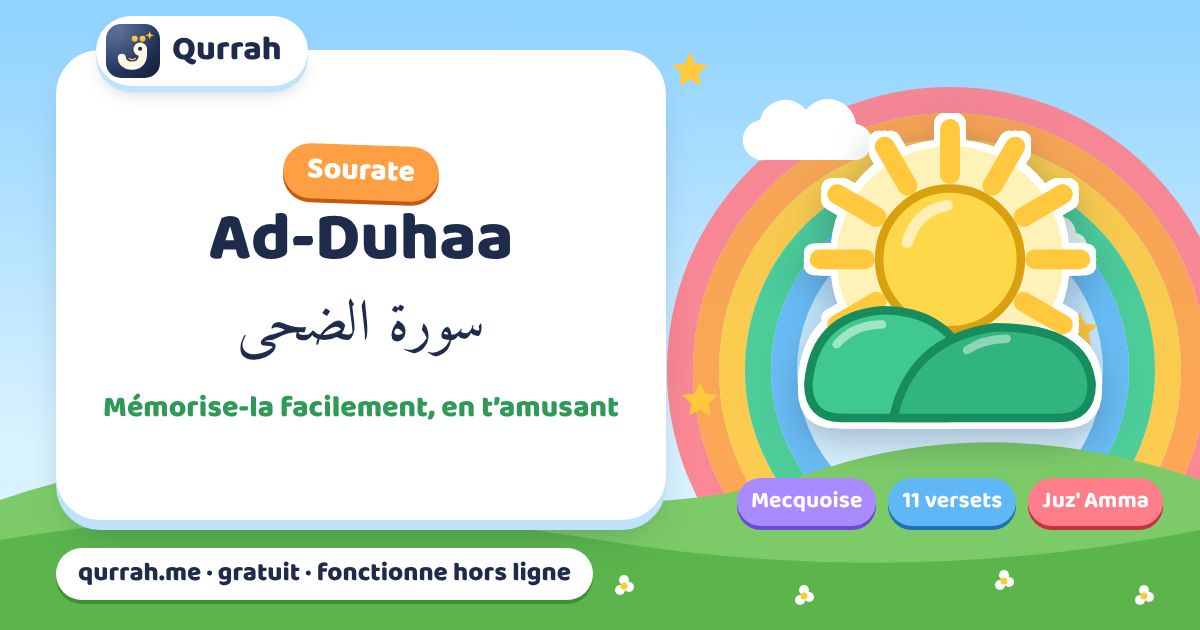 Une façon ludique de mémoriser la sourate Ad-Duhaa — Qurrah
