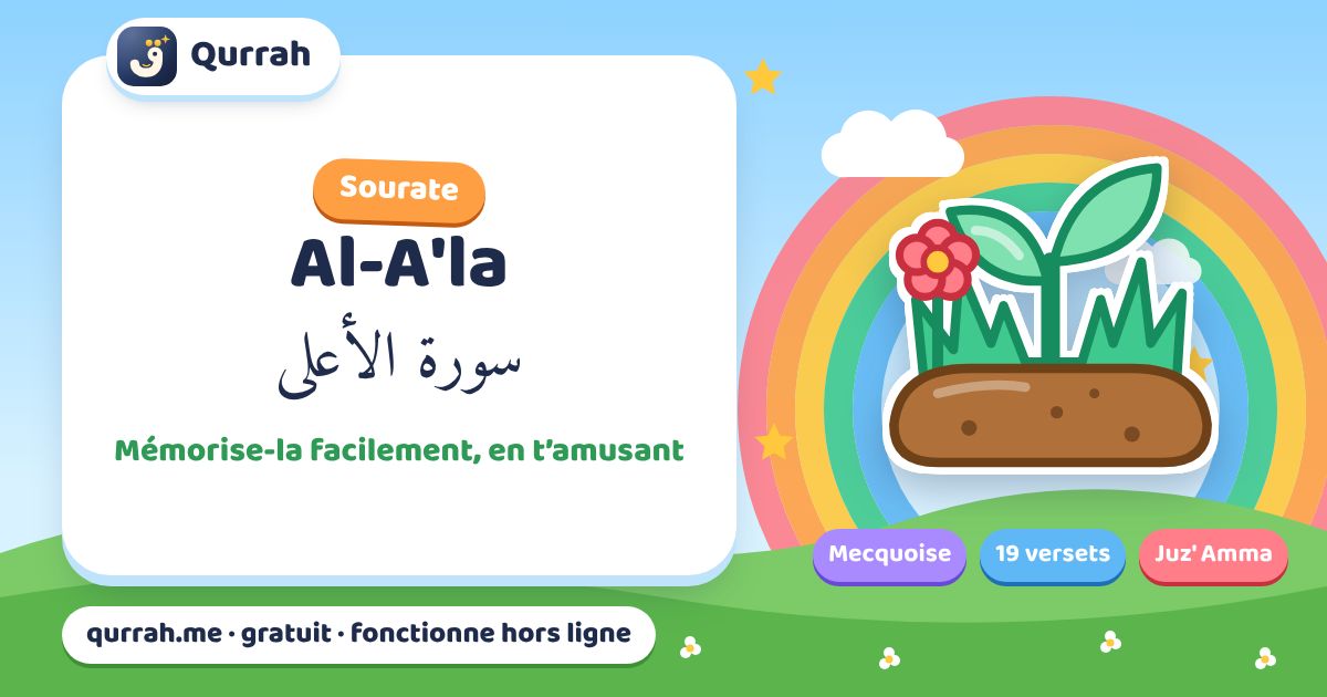 Apprendre la sourate Al-A'la à votre enfant : écouter, répéter, réciter — Qurrah