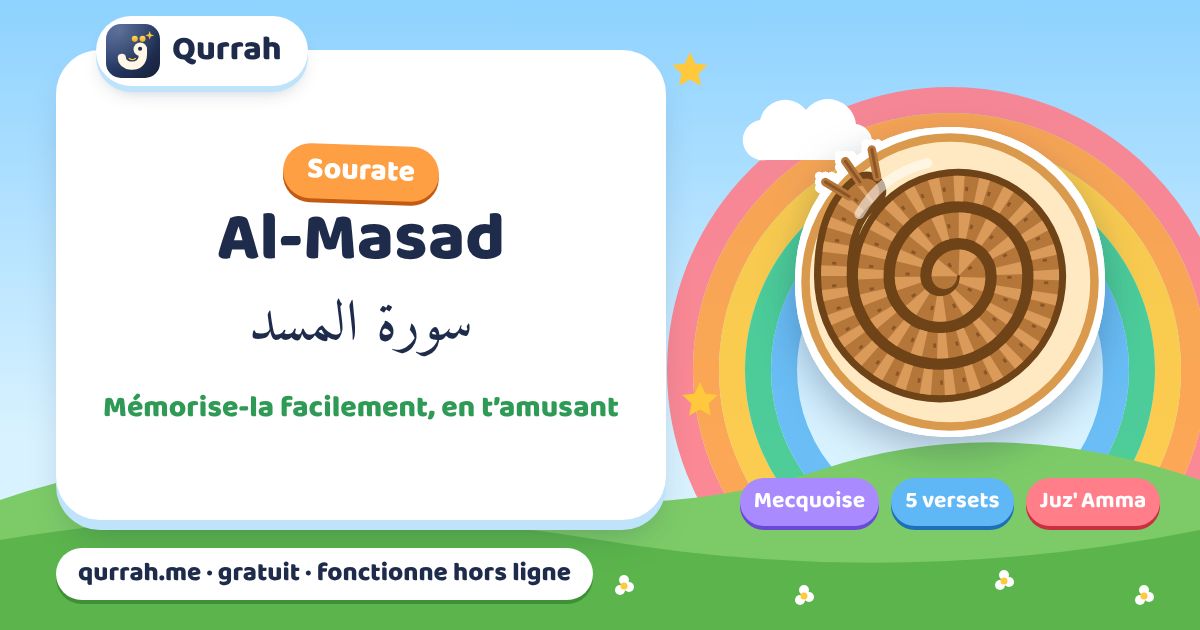 La sourate Al-Masad pour les enfants : la mémoriser et la comprendre — Qurrah