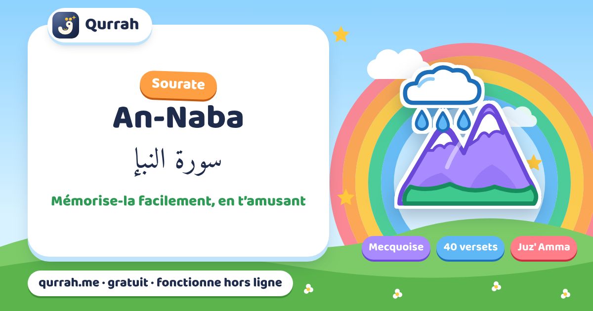 Une façon ludique de mémoriser la sourate An-Naba — Qurrah