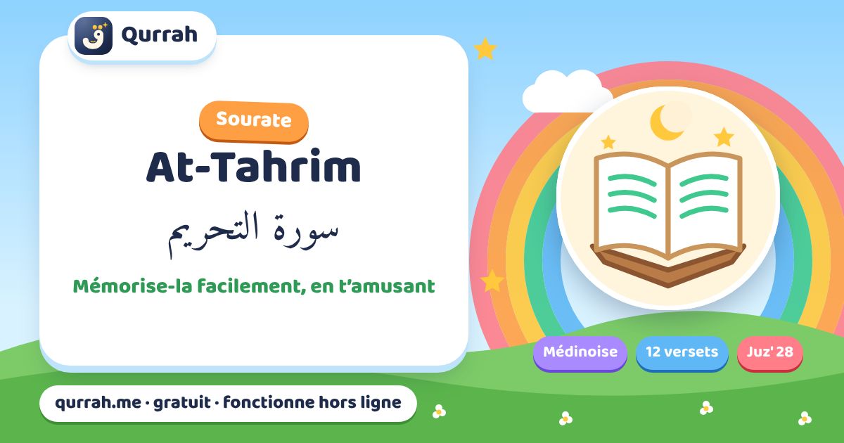 La sourate At-Tahrim pour les enfants : la mémoriser et la comprendre — Qurrah