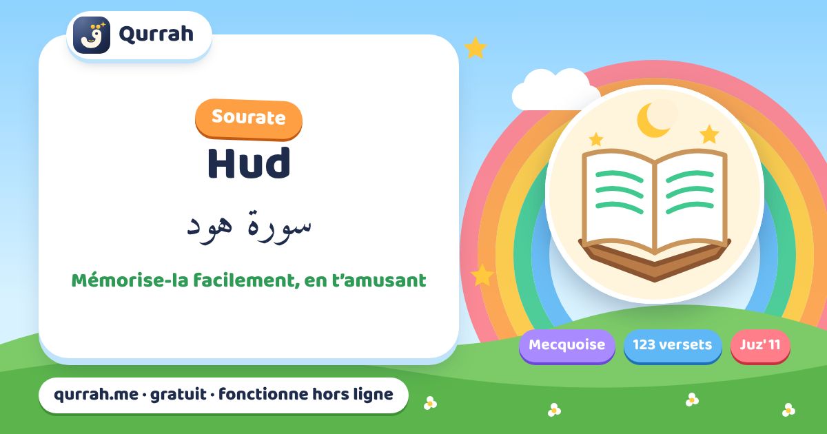 La sourate Hud pour les enfants : la mémoriser et la comprendre — Qurrah
